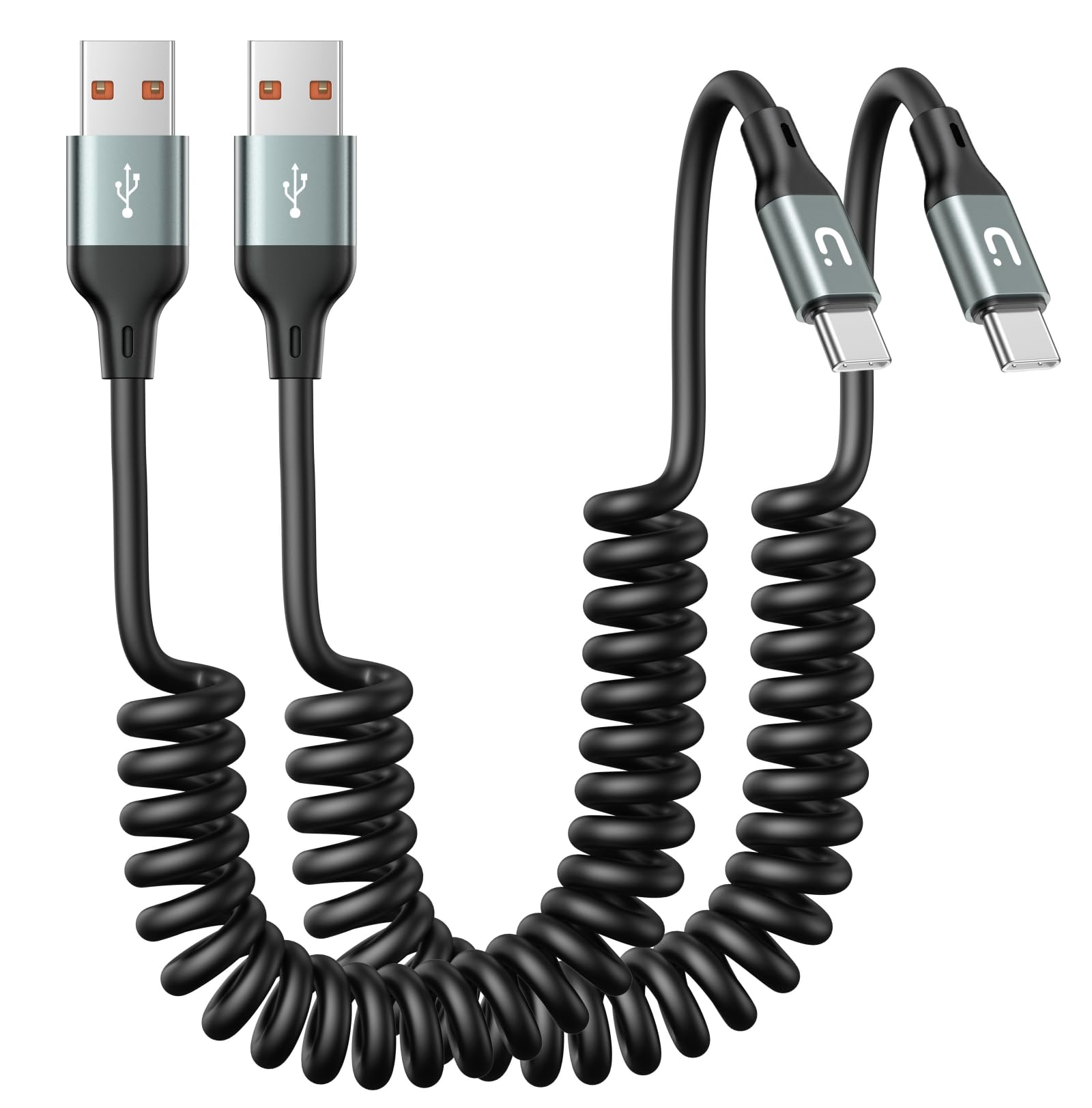 Photo 1 of USB C Cable for Car 3FT, Coiled USB A to USB C Fast Charging Cable, USB-C Cable Compatible with iPhone 16/15/Samsung Galaxy S20 S10 S9 S8 Plus Note 10 9 8 and More USB C Devices