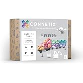 CONNETIX Magnetic Tiles Pastel Transport Pack, 50 Pieces