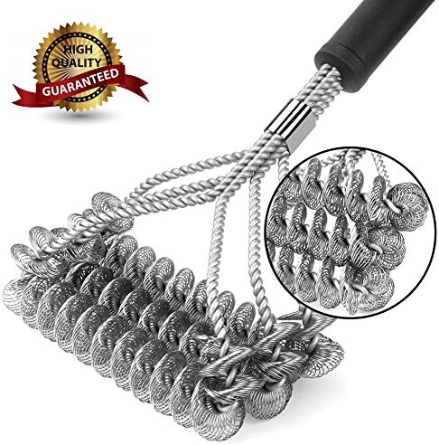 Layoo Grill Brush Bristle Free-100% Safe BBQ Grill Cleaner Brush-18 Rush Proof Grill Brush with Long Handle