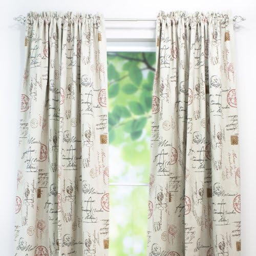 Brite Ideas Living Rod Pocket Curtain Panel, 54 by 96-Inch, Postale Charcoal