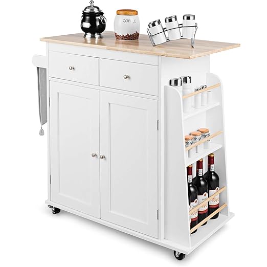 Giantex Carrito de cocina multifunción, con ruedas y ruedas para ...