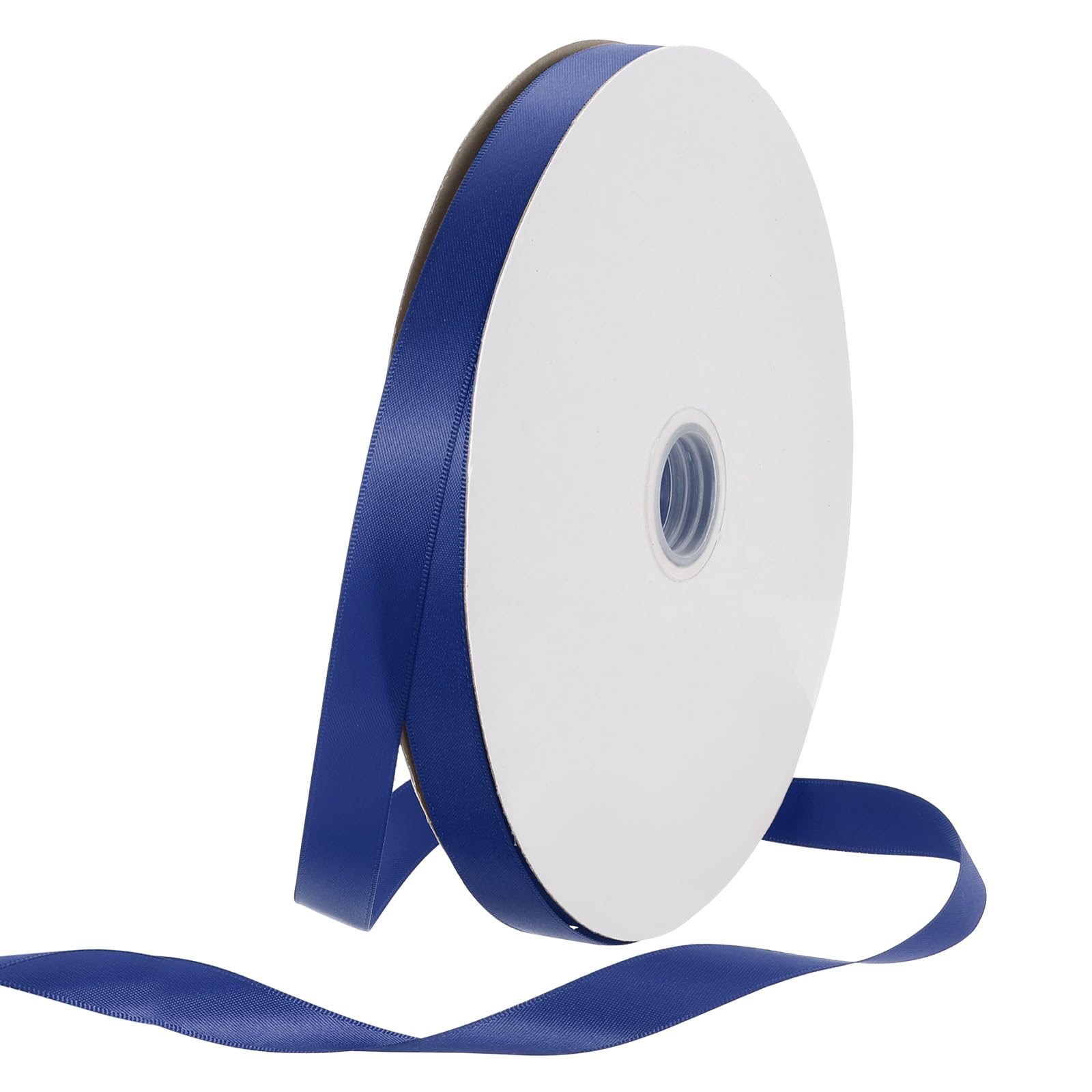 Rebower 15mm Satin Ribbon 91m Thick Double Face Grosgrain Silk Ribbon, [for Gift Wrapping, Hair Bows, Wedding, Cake, Flower] - 100 Yard/300ft/ Navy Blue