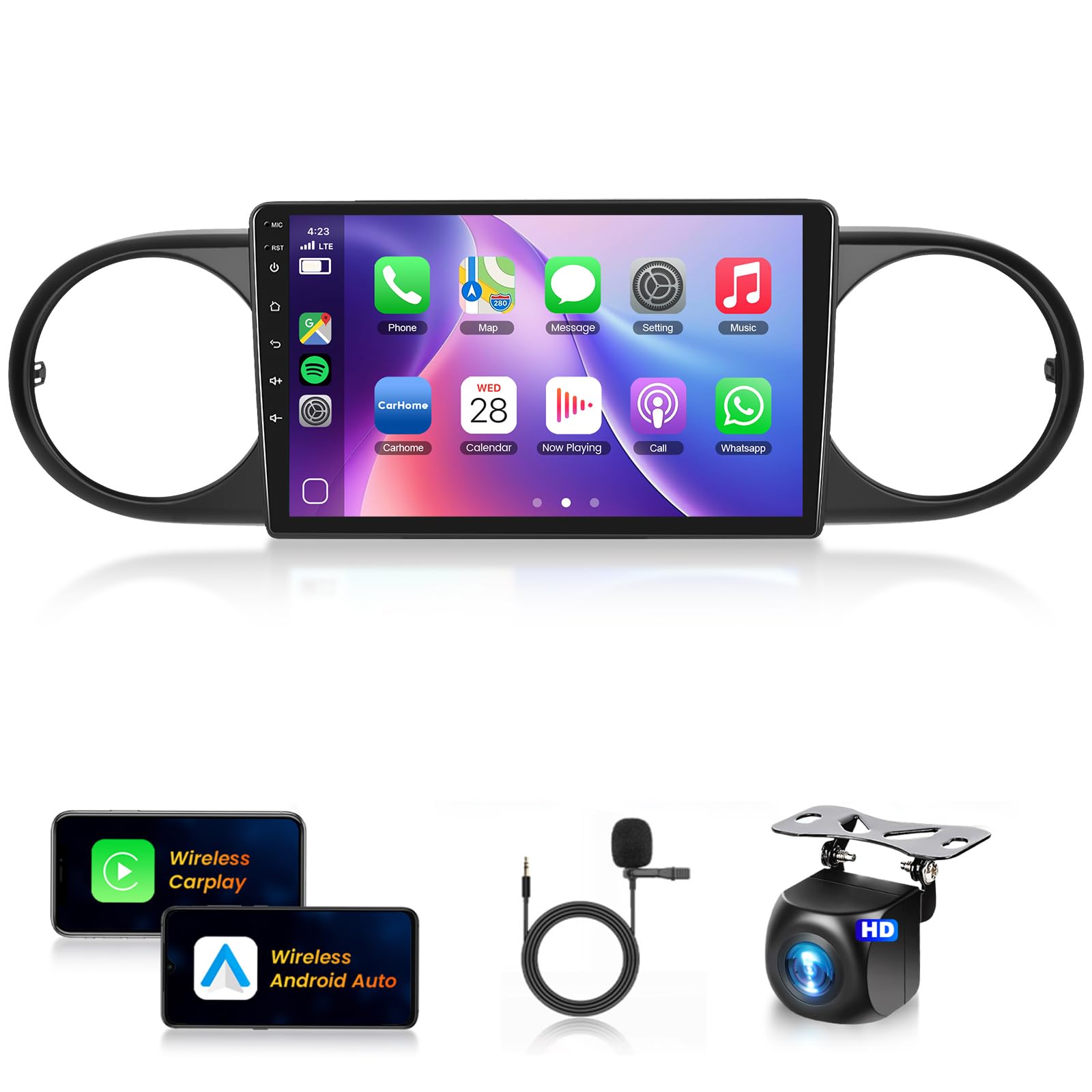 Photo 1 of [6+128G]-8Core Car Stereo for Toyota Scion xB 2007-2019 Wireless Carplay Android Auto,9" IPS Touch Screen,Android/GPS/WiFi/32EQ DSP/59UI/Bluetooth5.0/SWC/Backup Camera&Mic for Scion Radio