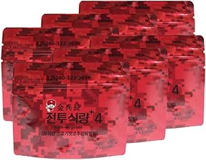 Kim Sergeant Korean MRE Military Food Gift Free Plastic Spoon Bibimbap Spicy Beef Rice Food Rations Combat Surplus 120g/6pack