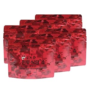 Kim sergeant Korean MRE Military Food Gift Free Plastic Spoon Bibimbap Spicy Beef Rice Food Rations Combat Surplus 120g/6pack