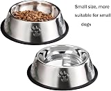 SUOXU Stainless Steel Small Dog Bowls Set of 2 with Non-Slip Rubber Base, 350 ml view 5