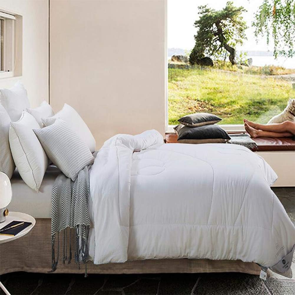 Home Textile Simple Wool Quilt Double Cotton Quilt Quilt Cotton Student Dormitory Winter is Warm Thickened Australian Wool Core,White,220240cm