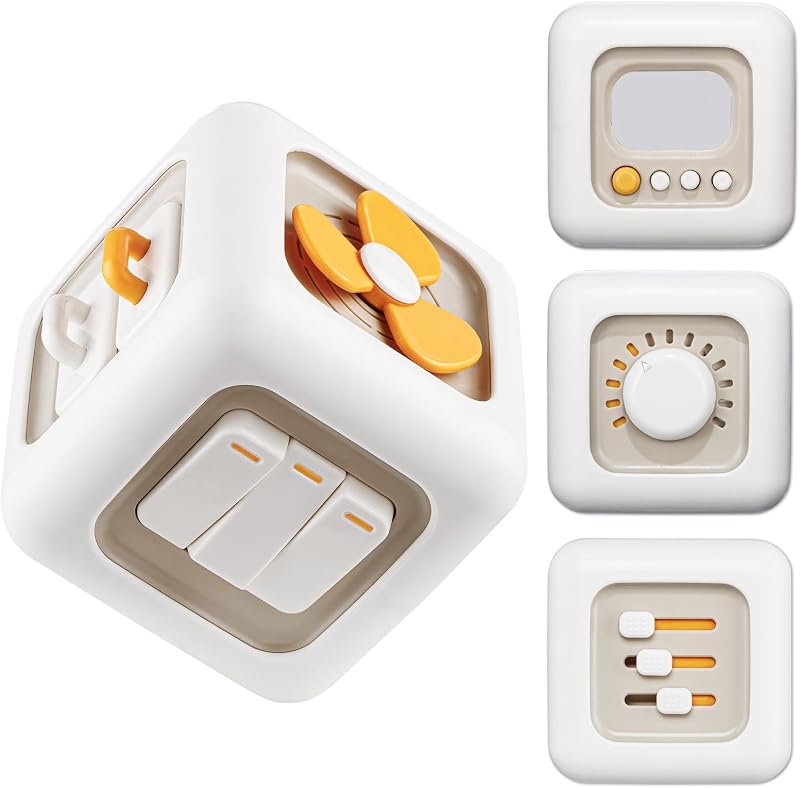 lerrbo Busy Cube Sensory Toy 6M+ 1PCS—6-in-1 Activity Cube for Babies