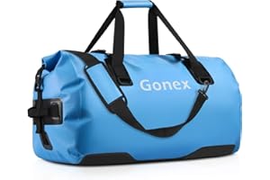 Gonex 40L 60L 80L Extra Large Waterproof Duffle Travel Dry Duffel Bag Heavy Duty Bag with Durable Straps & Handles for Kayaking Paddleboarding Boating Rafting Fishing