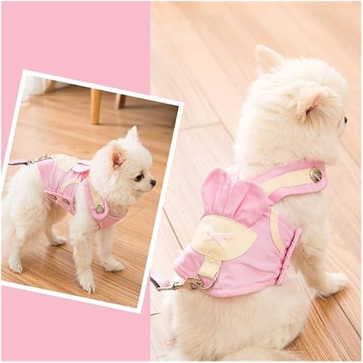 pink mesh dog harness
