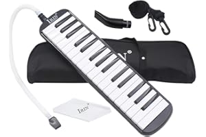 Btuty 32 Keys Melodica Instrument Piano Musical Instrument for Beginner Gift with Carrying Bag Melodicas Talk Box (black)