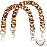 PH PandaHall 2pcs Resin Purse Bag Handle, 18 inch Bag Chain Charm Decoration Chains Purse Bags Handles for Handbags Replacement Shoulder Straps Purse Handles Extender Charms