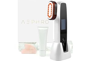 Aephro Skin Tightening Machine, 6-in-1 Multifunction RF Beauty Device, Rechargeable Microcurrent Facial Device, Red Light Therapy and Radio Frequency, Skin-Firming, Snow White
