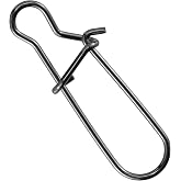 Dr.Fish 100 Pack Duo Lock Fishing Snaps Stainless Steel 26-220LB Lure Snaps Freshwater Saltwater Quick Change Speed Fishing Line Weights Clips