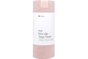 Eunzel Hot Yoga Towel, Super Absorbent Yoga Mat Towel Soft Suede Microfiber Non-Slip Towel for Bikram Pilates and Yoga Mats 72" x 26.5", Pink