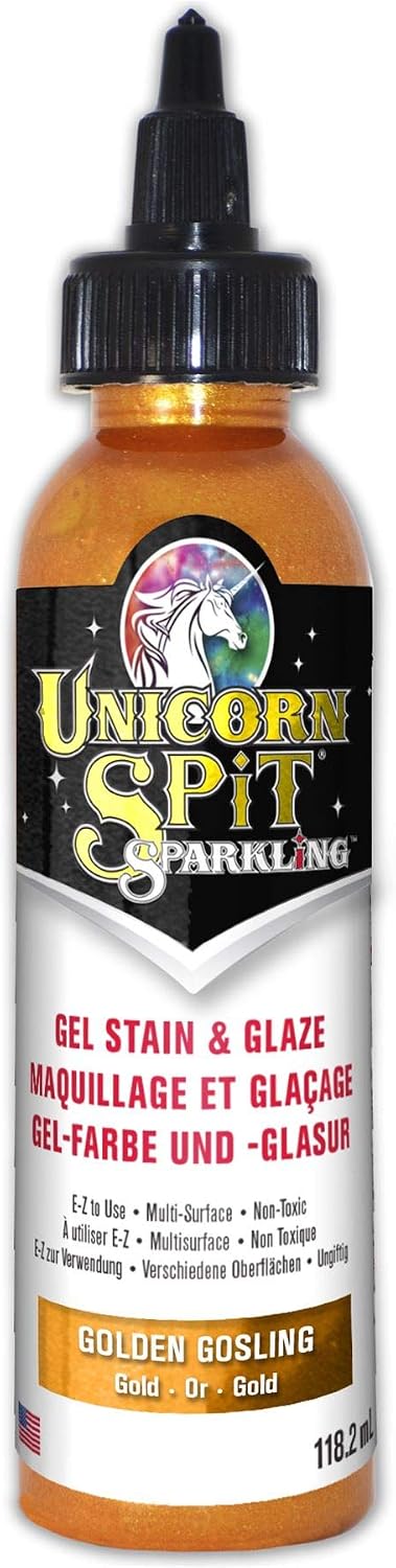 Unicorn Spit Sparkling Golden Gosling 118ml Gold Glitter Paint Gel Stain, 4