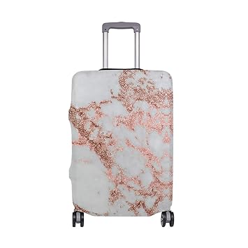 rose gold and marble suitcase
