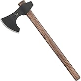 CRKT Berserker Axe: Two Handed Outdoor Axe, Forged 1055 Carbon Steel Blade, Hickory Handle 2736