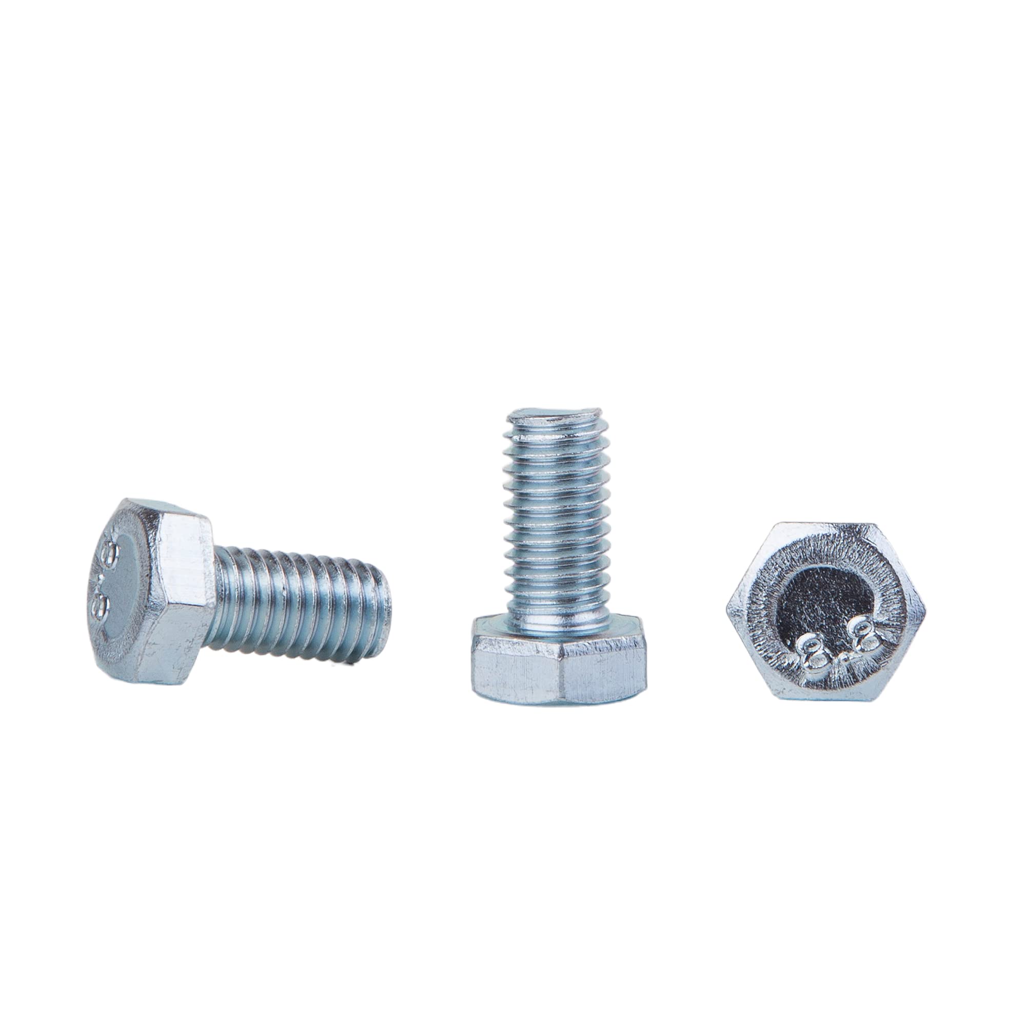 (Pack of 30 pcs) DIN 933 Zinc Plated Steel Hexagon Bolts M8 x 16 mm 8.8 Grade, Hex Screws, Fully Threaded, Hex Head, Tap Bolt (30, M8 x 16 mm)