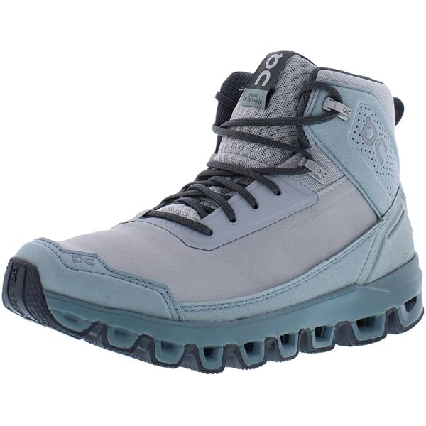 Amazon.com | On-Running Womens Cloud Hi Glacier/Grey Sneaker  display picture 1