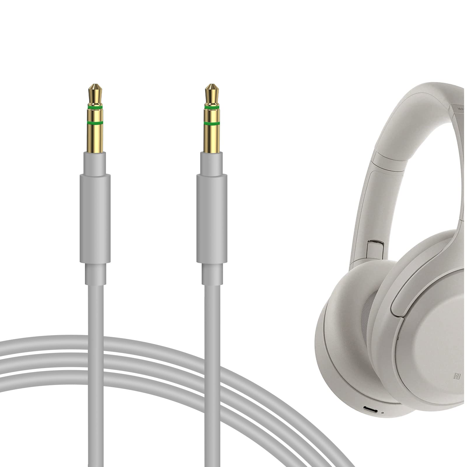 GEEKRIA Audio Cable Compatible with Sony ULT WEAR, WH-1000XM5/1000XM4, WH-XB920N/910N, WH-CH700N, INZONE H5 Headphones, 1/8" (3.5mm) to 3.5mm Replacement Stereo Cord (4ft/1.2m)