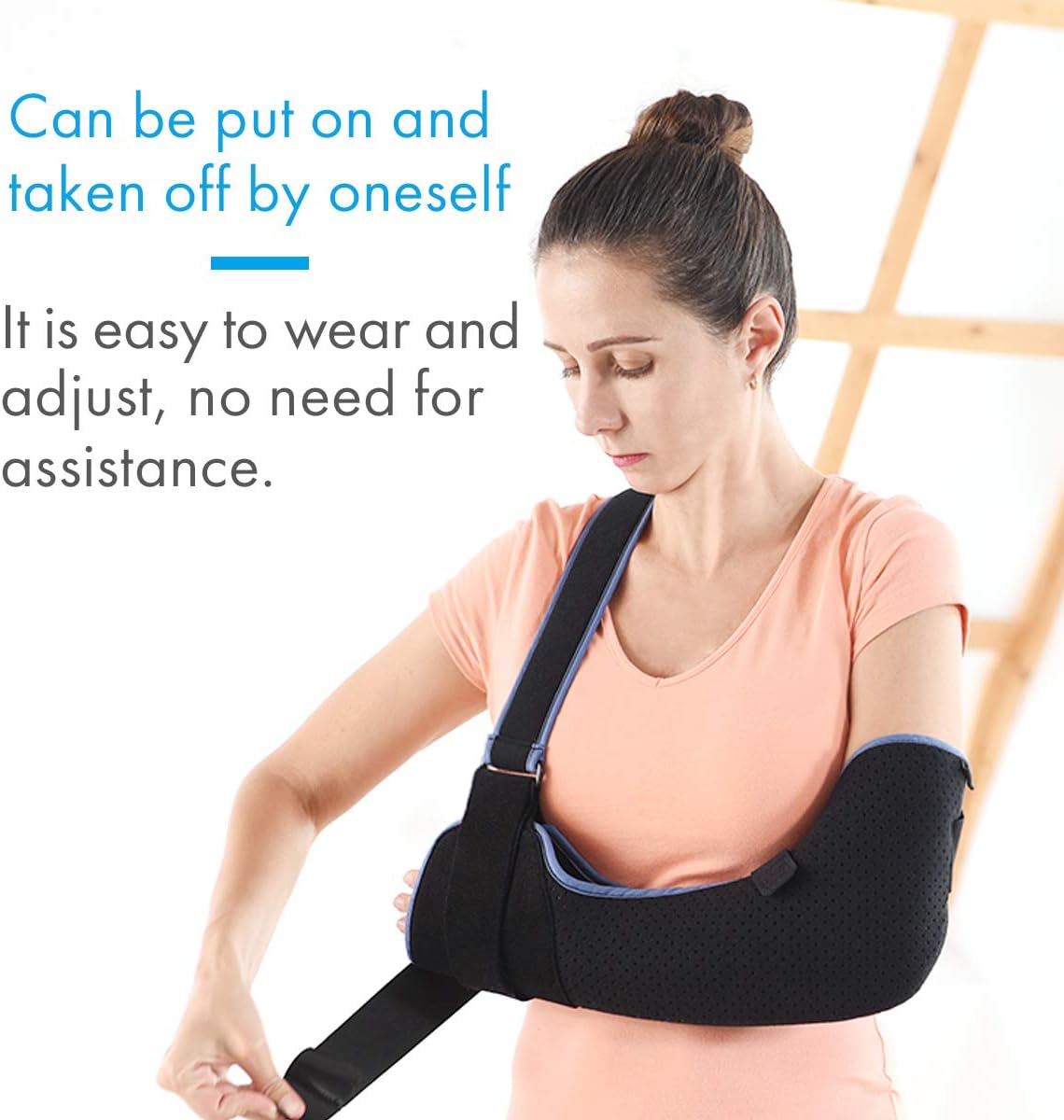 Velpeau Arm Sling Shoulder Immobilizer - Rotator Cuff Support Brace - Comfortable Medical Sling for Shoulder Injury, Left and Right Arm, Men and Women, for Broken, Dislocated, Fracture, Strain (Large): Health & Personal Care