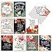The Best Card Company - 10 Assorted Biblical Quotes Blank Encouragement Notecards Box Set 4 x 5.12 Inch w/Envelopes Religious Christian Verse (10 Designs, 1 Each) - Praise Papers M6635OCB