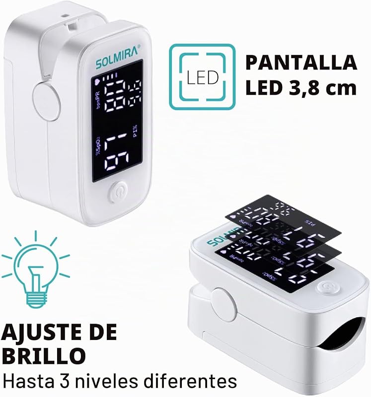 Oxímetro de Pulso de Dedo, Alta precisión, Resultado Rápido, Incluye Cordón