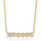 WSKFLY 14K Rose Gold Plated Cubic Zirconia Necklace Cute Pendant Necklaces for Wome jewelry gifts