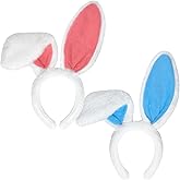 IGMaryBox 2PCS Bunny Ears Headband Rabbit Ears Headband Easter Bunny Ear Costume Headwear Animals Plush Hairbands for Halloween Party Cosplay