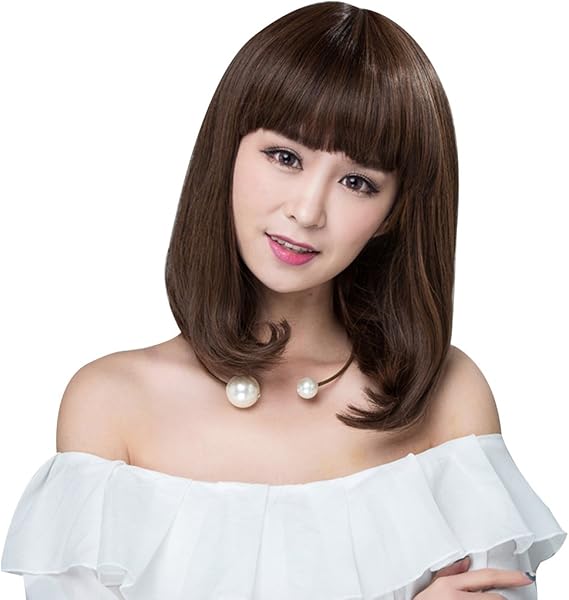 Amazon Cexin ウイッグ ボブ セミロング ぱっつん フルウィッグ 超可愛い 高品質 女性用 自然 キュート レディース 清楚 着用 ブラック フルウィッグ 通販