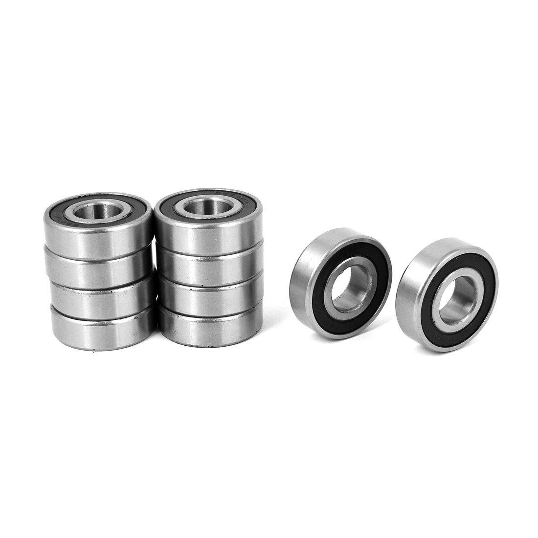 Sourcingmap 17mm x 40mm x 12mm Deep Groove Radial Ball Bearings 6203RS 10 Pcs
