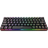 DIERYA Mechanical Gaming Keyboard 60% True RGB Backlit Bluetooth 4.0 Wired/Wireless LED Computer Keyboard for Multi-Device iP