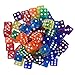 WEQEER 70-Count 6-Sided 16mm 7 Colors Dice in Bag