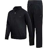 New Balance Boys Pants Set - 2 Piece Tech Fleece Boys Quarter Zip Pullover and Jogger Sweatpants with Pockets (Sizes: 8-16)