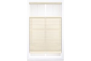 DEZ FURNISHINGS Cordless 1.5" Light Filtering Top Down Bottom Up Cellular Shade, 29" W x 64" H, Alabaster