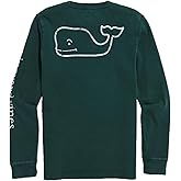 Vineyard Vines Boys Boys' Drift Dye Vintage Whale Long-Sleeve Garment Dye Pocket Tee