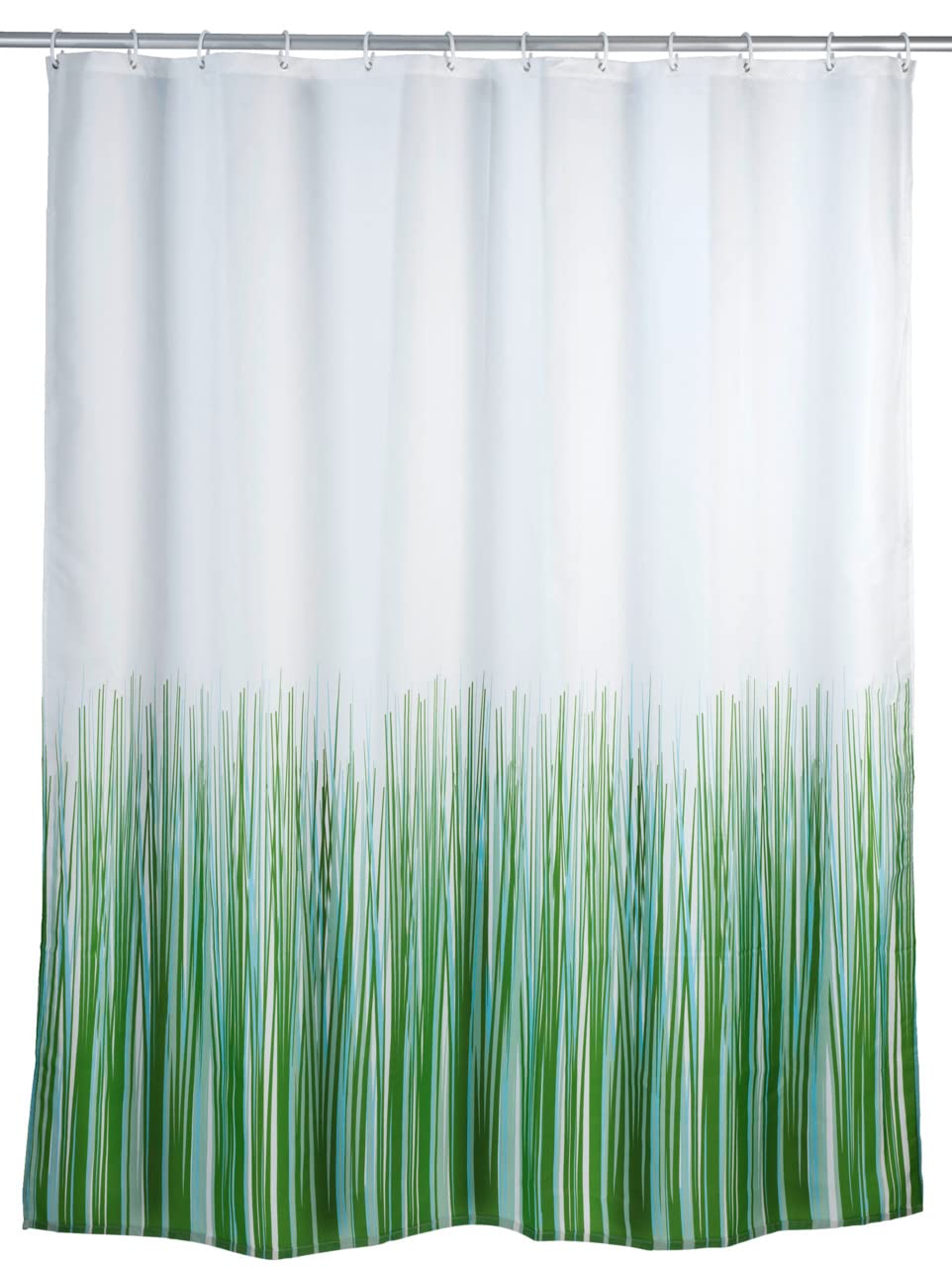 WENKO 20060100 Antimould shower curtain Nature antibacterial, washable, Plastic Polyester, White