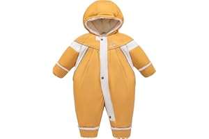 KOGWER Baby Snowsuit Neutral Baby Girl/Pink Newborn Casual Hooded Romper