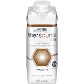 FIBERSOURCE HN High Nitrogen Complete Nutrition, Unflavored, 8.45 Fl Oz | With Fiber, Tube Feeding Formula, 1.2 kcal/mL, Pack of 24