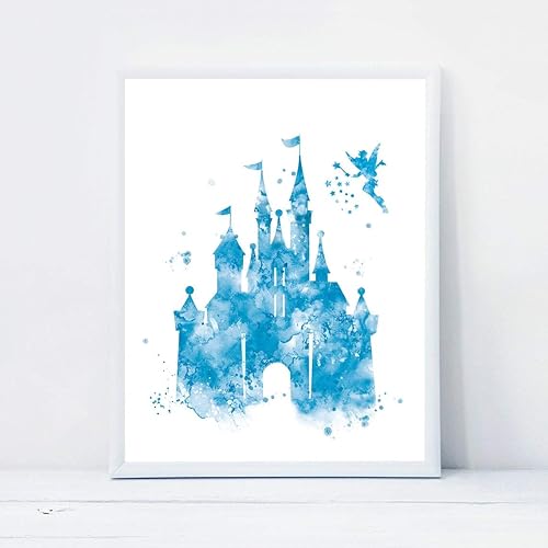 Amazon Com Disney Castle Print Cinderella Castle Watercolor Disney Poster Princess Castle Nursery Wall Decor Disney Birthday Gift For Kids Handmade disney castle print cinderella castle
