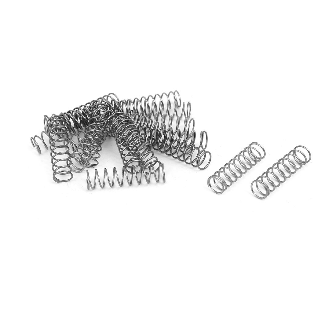 sourcingmap 0.6mmx7mmx25mm 304 Stainless Steel Compression Springs Silver Tone 20pcs