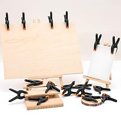 24 Pack 3.5 inch Plastic Spring Clamps, Black Heavy