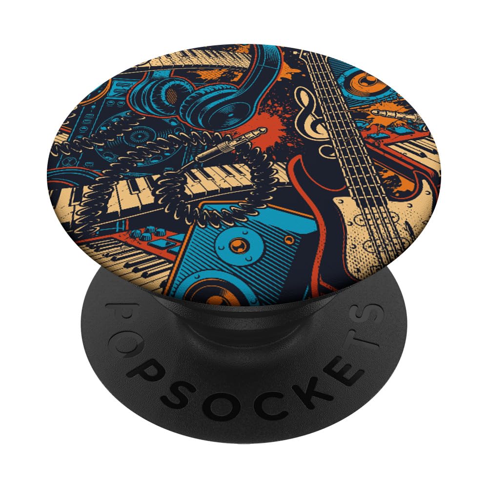 Music Musician Guitarist Songwriter Producer Beatmaker PopSockets PopGrip: Swappable Grip for Phones & Tablets PopSockets Adhesive PopGrip