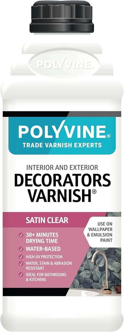 Polyvine Decorators Varnish Satin Water Resistant Varnish 1L