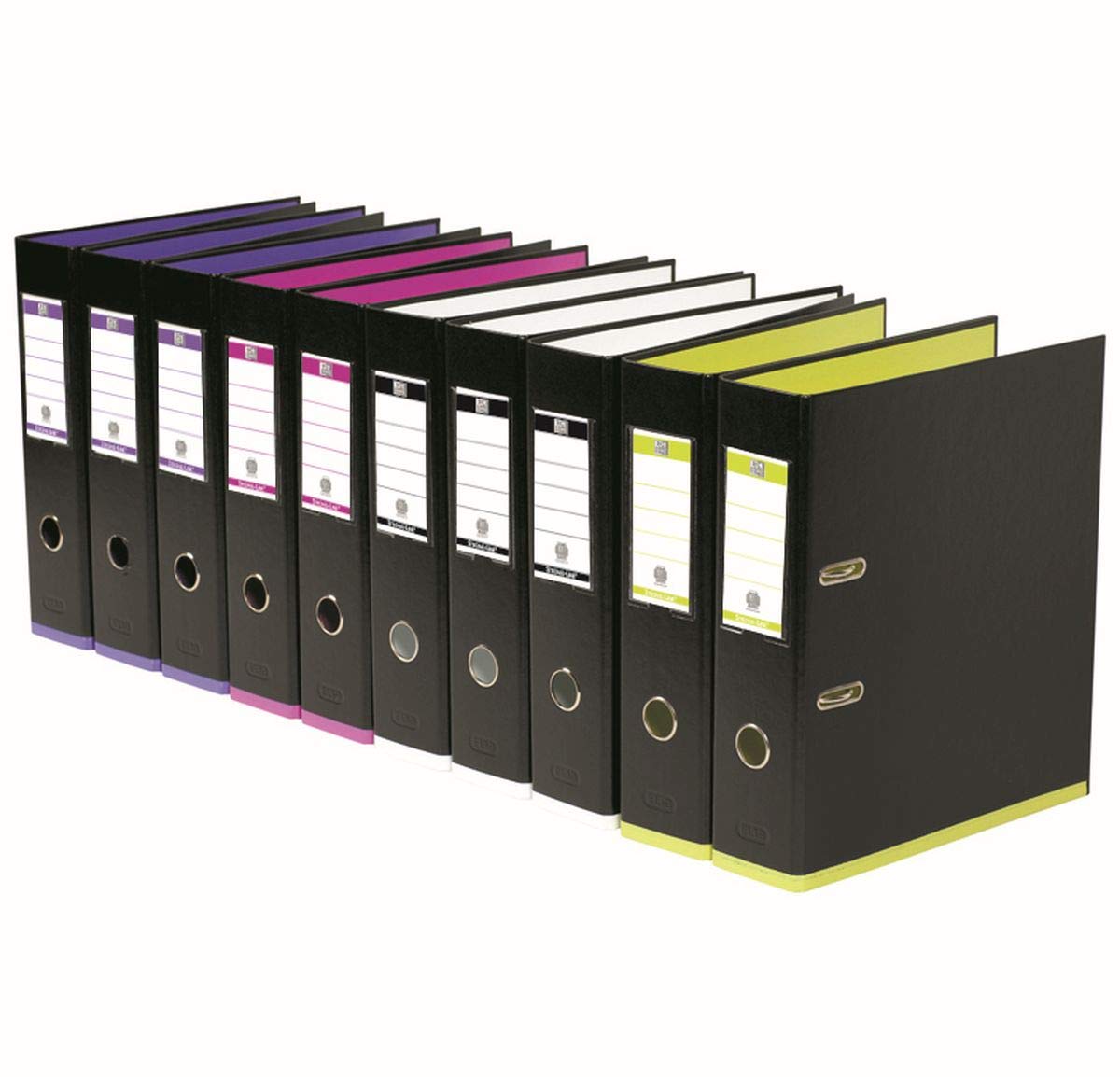 Elba MyColour 100025923 Plastic Binder Pack of 10 Schwarz Sortiert