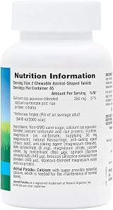 Nature's Plus Animal Parade Calcium Children’s Chewables 90 Tabs Vanilla view 2