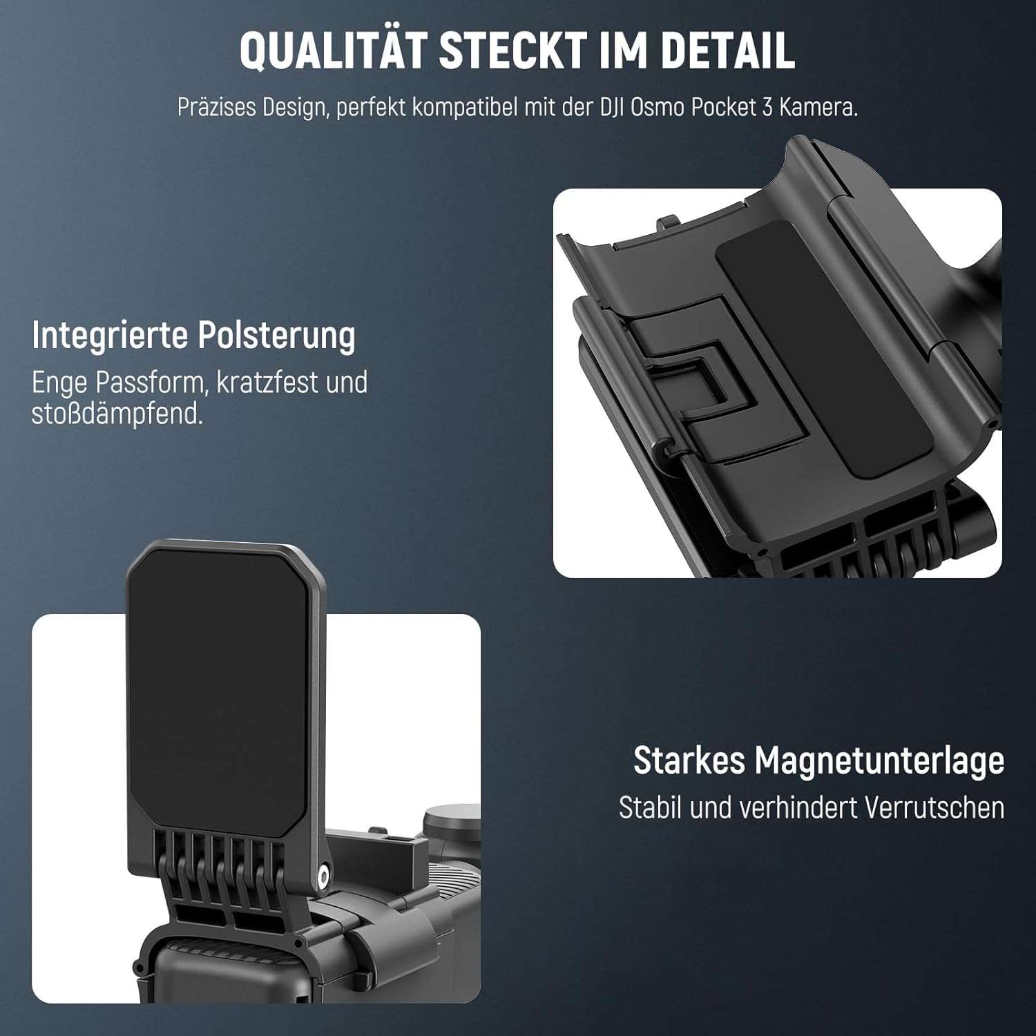 NEEWER Basics Magnethalterung, kompatibel mit DJI Osmo Pocket 3 Xtra Muse 8