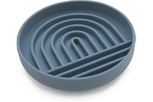 Should We Go? Slow Feeder for Dogs & Cats, The Slowdown Bowl Silicone Slow Eating Mealtime Solution with Modern Lick Mat Design, Reduces Gulping, Fits 1 Cup, 6” Across x 1.25” Tall, Small-Ocean