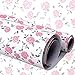yazi PVC Wallpaper Self-Adhesive Ccontact Paper Shelf Liner Drawer Paper,Flower Wallpaper 17x78 Inches, Pink Peony